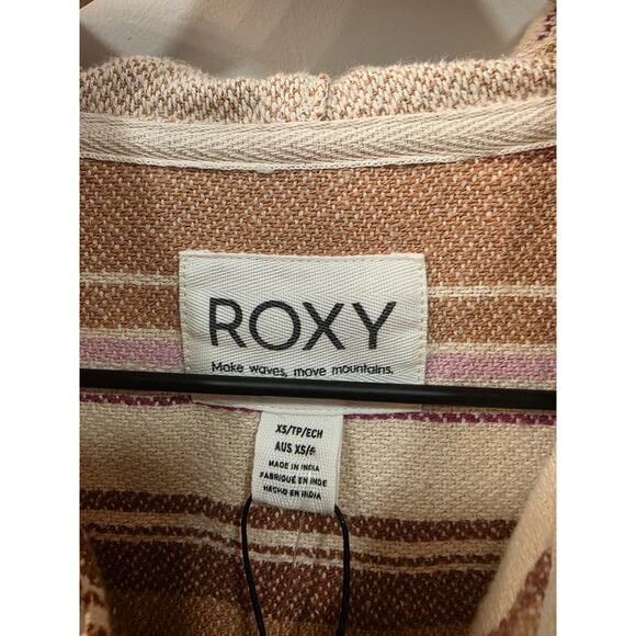Roxy Sunlight Rider Stripe Hooded Shirt Jacket - Picture 5 of 8